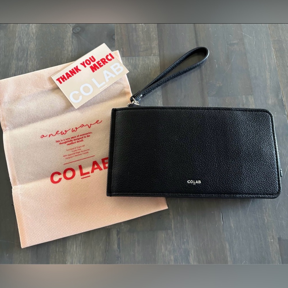 Colab Black Wristlet Clutch